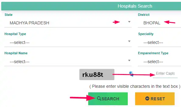 Ayushman Card hospital List bhopal MP