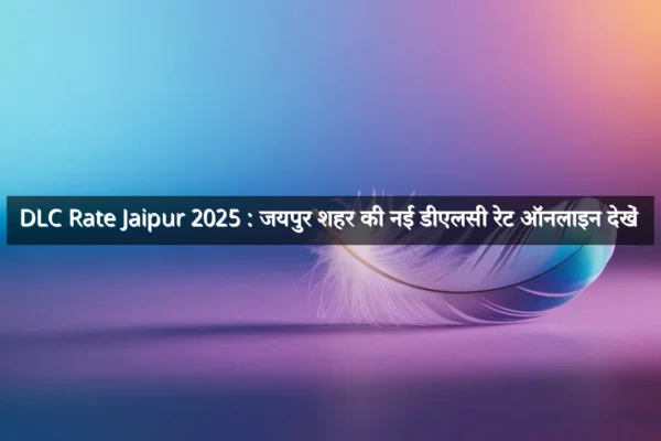 DLC Rate Jaipur 2025 : जयपुर शहर की नई डीएलसी रेट ऑनलाइन देखें DLC Rate Jaipur 2025 : जयपुर शहर की नई डीएलसी रेट ऑनलाइन देखें
